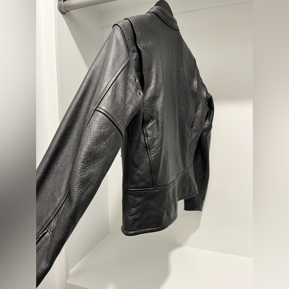 Harley Davidson black leather riding jacket women’s size extra small - Picture 6 of 14